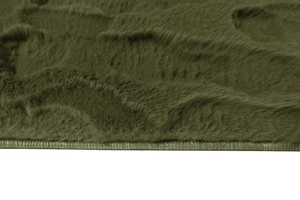 3D Hochflor Teppich DUNE 230x160cm dunkelgrün Hoch-Tief-Effekt