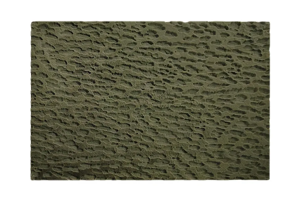 3D Hochflor Teppich DUNE 230x160cm dunkelgrün Hoch-Tief-Effekt