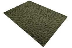 3D Hochflor Teppich DUNE 230x160cm dunkelgrün Hoch-Tief-Effekt