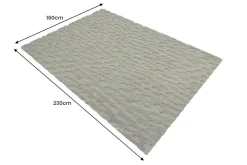 3D Hochflor Teppich DUNE 230x160cm dunkelgrün Hoch-Tief-Effekt