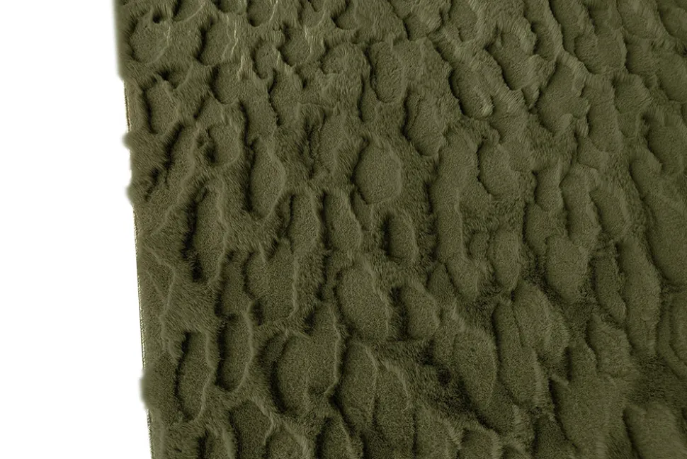 3D Hochflor Teppich DUNE 230x160cm dunkelgrün Hoch-Tief-Effekt