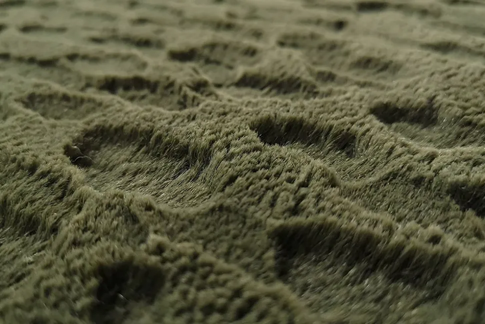 3D Hochflor Teppich DUNE 230x160cm dunkelgrün Hoch-Tief-Effekt