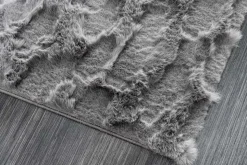 3D Hochflor Teppich DUNE 230x160cm anthrazit Hoch-Tief-Effekt