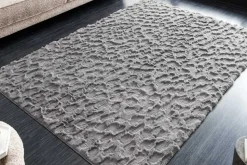 3D Hochflor Teppich DUNE 230x160cm anthrazit Hoch-Tief-Effekt