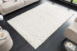 3D Hochflor Teppich DUNE 230x160cm beige Hoch-Tief-Effekt