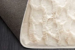 3D Hochflor Teppich DUNE 230x160cm beige Hoch-Tief-Effekt