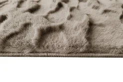 3D Hochflor Teppich DUNE 230x160cm taupe Hoch-Tief-Effekt