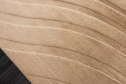 3D strukturierter Kurzflor XXL Teppich WAVE 350x235cm beige Hoch-Tief-Effekt