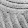 3D strukturierter Kurzflor Teppich ART DECO 230x160cm grau Hoch-Tief-Effekt