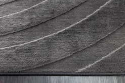 3D strukturierter Kurzflor Teppich WAVE 230x160cm anthrazit Hoch-Tief-Effekt