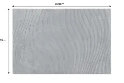 3D strukturierter Kurzflor XXL Teppich WAVE 350x235cm anthrazit Hoch-Tief-Effekt