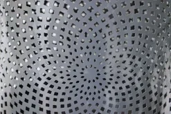 Deko Windlicht CANDLELIGHT 30cm grau Metall handmade Laterne