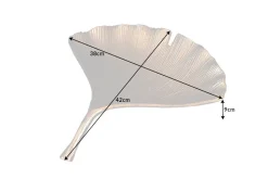 Dekorative Schale GINKGO 45cm gold handmade Metall