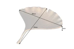 Dekorative Schale GINKGO 35cm gold handmade Metall