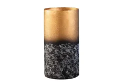 Dekorative Vase ABSTRACT 30cm gold Metall Patina handmade