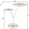 Dekorativer Beistelltisch GINKGO LEAFS 50cm silber handmade Metall