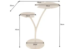 Dekorativer Beistelltisch GINKGO LEAFS 50cm gold handmade Metall