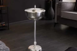 Dekorativer Weinkühler VINO 80cm silber handmade Metall Flaschenkühler Sektkühler