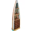 Dekoratives Bootsregal JAKARTA 190cm bunt Massivholz aus recycelten Fischerbooten Weinregal