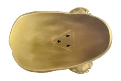Deko-Wandfigur RHINO 40cm gold handmade Nashorn-Skulptur
