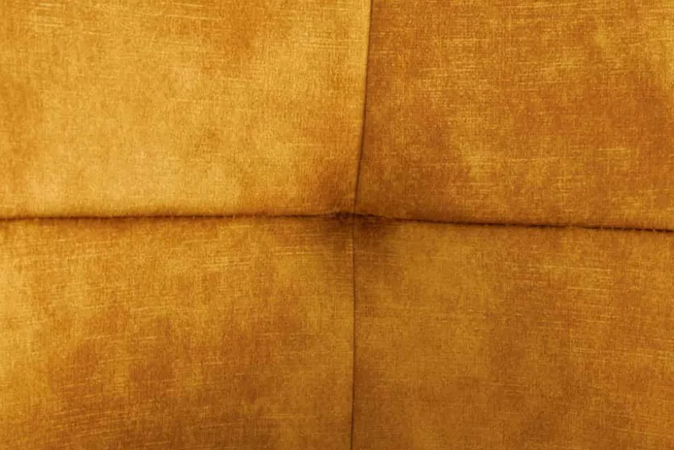 Design Barhocker EUPHORIA senfgelb Samt schwarze Metallbeine Barstuhl mit Lehne