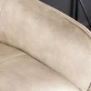 Design Barhocker EUPHORIA champagner greige Samt schwarze Metallbeine Barstuhl mit Lehne