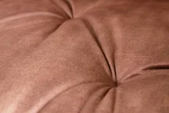 Design Barhocker MILANO rost braun Samt Barstuhl mit Lehne Metall schwarz Chesterfield-Steppung