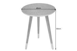 Design Beistelltisch ALCAZAR 50cm antik kupfer Metall Mangoholz Handarbeit rund