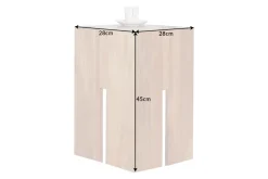 Design Beistelltisch CASTLE 45cm natur Wildeiche Massivholz geölt Sitzhocker