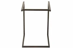 Design Beistelltisch CIANO 40cm Akazie Massivholz schwarz Tablett-Tisch
