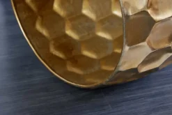 Design Beistelltisch ORGANIC ORIENT 55cm gold Metall Hammerschlag Nachttisch handmade rund