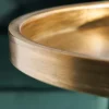 Design Beistelltisch TRAYFUL 60cm antik gold weißer Marmorfuß handmade rund