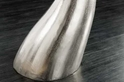 Design Beistelltisch WILDLIFE Walflosse 60cm silber Metall handmade