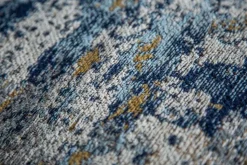 Design Bodenkissen XL ABSTRAKT 70cm blau beige abstraktes Muster Sitzpouf