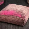 Design Bodenkissen XL MODERN ART 70cm rot pink abstraktes Muster Sitzpouf