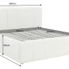 Design Boxbett ADLON 180x200cm grau Chenille mit Stauraum und Lattenrost