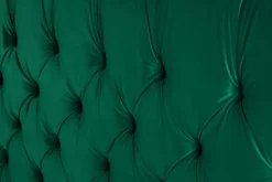 Design Boxbett PARIS 180x200cm dunkelgrün Samt Chesterfield Doppelbett