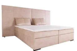 Design Boxspringbett SUITE HOTELBETT 180x200cm beige Samt inkl. Stauraum Topper