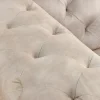 Design Chesterfield Sessel MODERN BAROCK 120cm champagner beige Samt Federkern