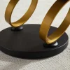 Design Couchtisch DANCING RINGS weiß braun rund drehbar Pandora Keramik gold