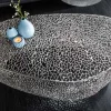 Design Couchtisch LEAF 130cm silber Metall-Aluminium-Legierung handmade