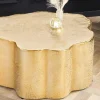 Design Couchtisch ORGANIC ORIENT 75cm gold Handarbeit