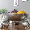 Design Deko-Schale SKULL 35cm silber Aluminium Totenkopf
