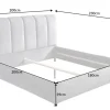 Design Doppelbett MILANO 180x200cm grau Vogue Velours Samt Kingsize Polsterbett