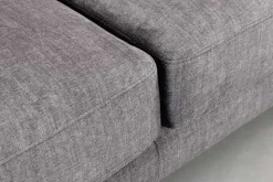Design Ecksofa MANHATTAN 295cm dunkelgrau Samt Federkern 3-Sitzer Metallfüße