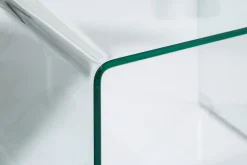 Design 3er Set Glas Couchtisch FANTOME 60cm Beistelltische transparent
