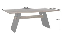 Design Esstisch GRAND OAK 240cm smoke Eiche Massivholz