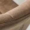 Design Freischwinger Stuhl MIAMI taupe antik Microfaser Metallgestell matt schwarz