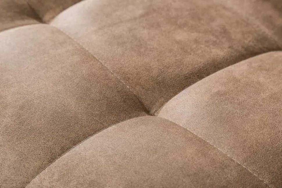Design Freischwinger Stuhl MIAMI taupe antik Microfaser Metallgestell matt schwarz