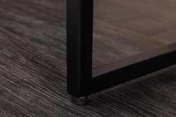 Design Highboard ORBIT 120cm schwarz Mangoholz mit 3D-Front Metall